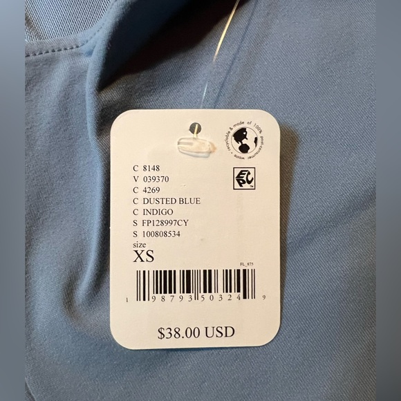 Free People Intimately Still Here Halter Cami Dusted Blue Size XS $38 Retail NWT - Picture 4 of 5